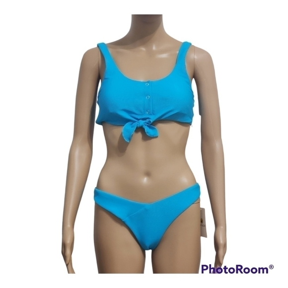 Body Glove Aqua Tie-Front Bikini - Picture 1 of 6